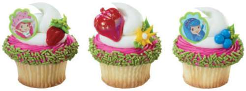 Strawberry Shortcake Cupcake Topper Rings - Click Image to Close